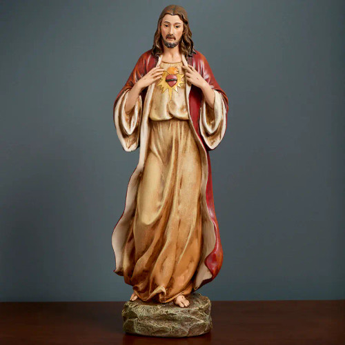 Sacred Heart of Jesus Statue; Renaissance Collection - 14"