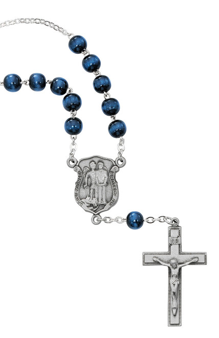 St Michael Police Badge Auto Rosary