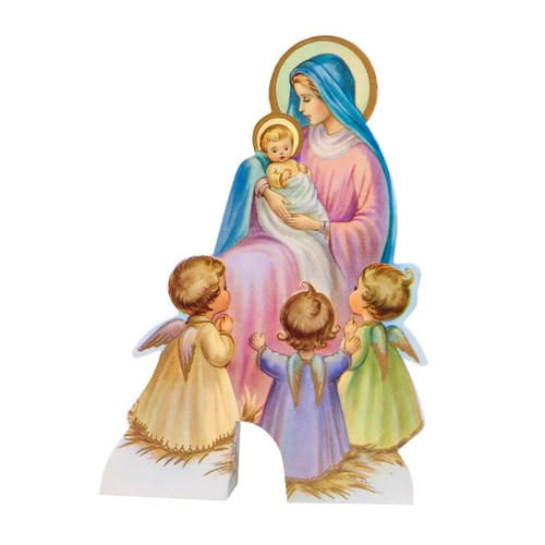 Madonna & Child with Adoring Angels Paper Christmas Decoration
