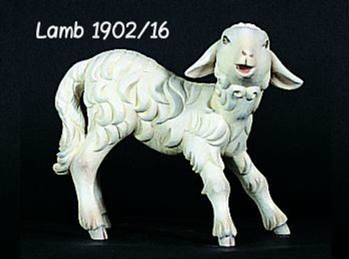  1902/16.  Demetz Brand Fiberlgass or Lindewood Baby Lamb. Direct from world famous "Art Studio Demetz" in Italy. These Fiberglass or Lindenwood figures have remarkable detail and are all hand painted by our Italian artists. Each Lamb is sold SEPARATELY