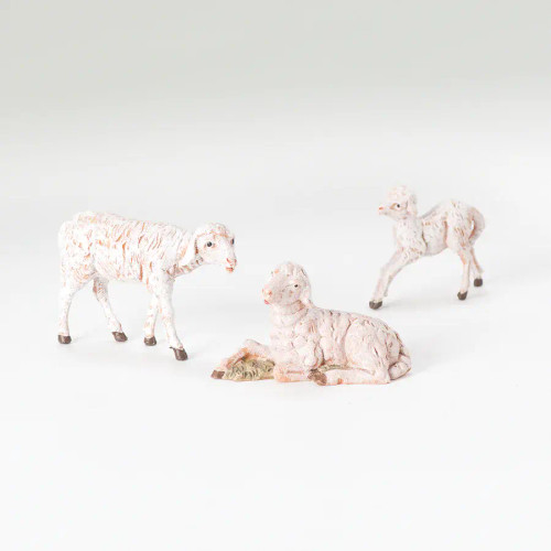 Fontanini Nativity Figures - White Sheep Family - 5"