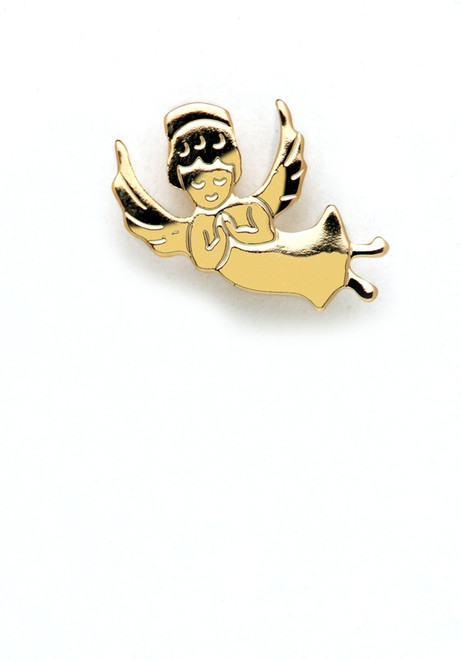 Angel on my shoulder lapel pin