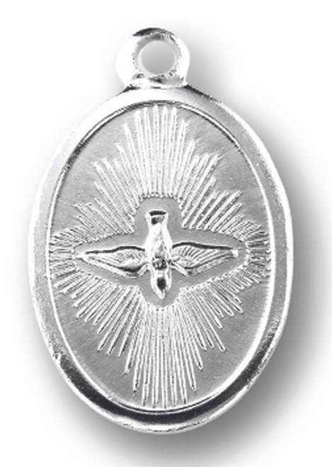 Holy Spirit Silver Oxidized Medal