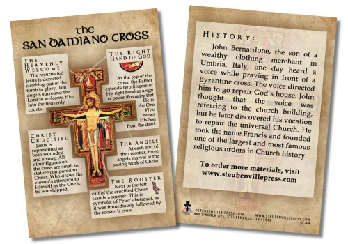 San Damiano Cross Explanation Card