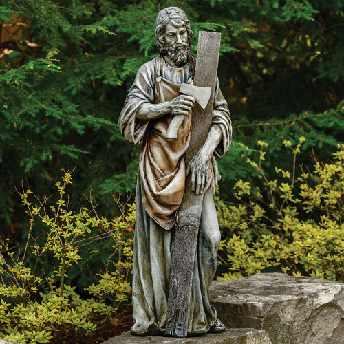 St Joseph the Worker Garden Statue - 35.75"