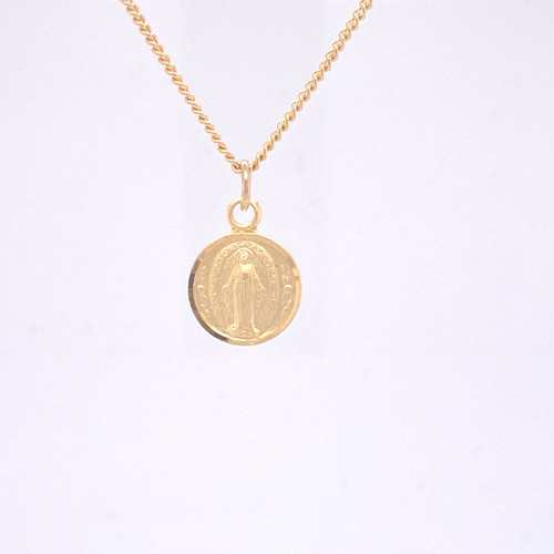 Gold-over Sterling Silver Miraculous Medal - 16-18" Chain
