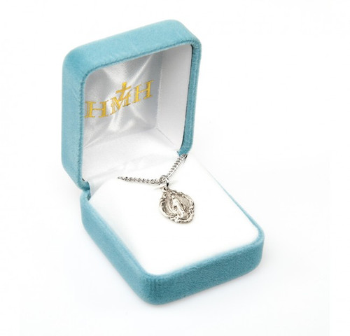 Sterling Silver Small Baroque Style Miraculous Medal