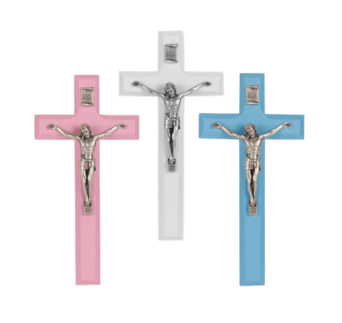 7" Wood Cross with Antique Silver Corpus