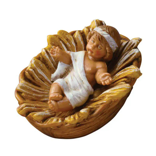 Fontanini Nativity Figures - Baby Jesus with Manger - 5"