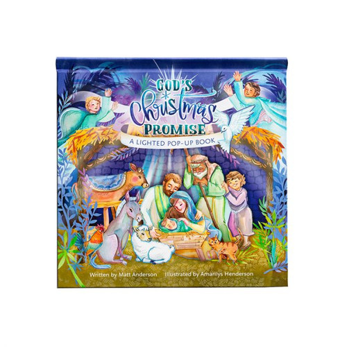 Bring the amazing Christmas story of Jesus birth to life for your little one with six beautiful lighted pop-up scenes. Starting with God's promise to send the greatest gift of all, His Son to earth, and ending with the birth of our Savior. Children will learn that God not only keeps His promises but that He loves us so much He sent His Son to be with us. Your child will hold this truth in their heart forever, treasuring this praise-filled keepsake as a lifelong reminder of God's most wonderful gift, Jesus.  Dimensions: 7.3 x 1 x 7.2 inches