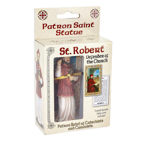 St. Robert Hand Painted Resin Statue - 4"