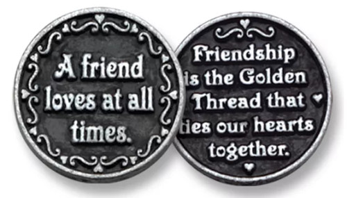 1"D Pocket Tokens are made of genuine pewter with a design on both the front and back