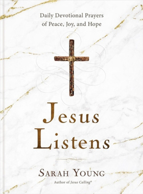 Many of us want to pray, but we feel unsure about what to say or where to start. In Jesus Listens, you go on a 365  day journey of Scripture-based prayers to draw you closer to the One who loves you perfectly. Whether you have bee praying for many years or are new to a practice of prayer,  Jesus Listens guide you in daily devotional prayers of peace, joy and hope. Scripture references at the end of each prayer continually return you to God's word. Savor the presence of the One who understands you perfectly and loves you forever! Suited for your own prayer time or as gifts for friends and fellow Bible study members, this edition features lovely floral touches. Inside, you'll find Scripture and Young's personal insights as she reflects on Jesus' message of peace. 383 pages ~ 5.5" x 7.5" Author ~ Sarah Young