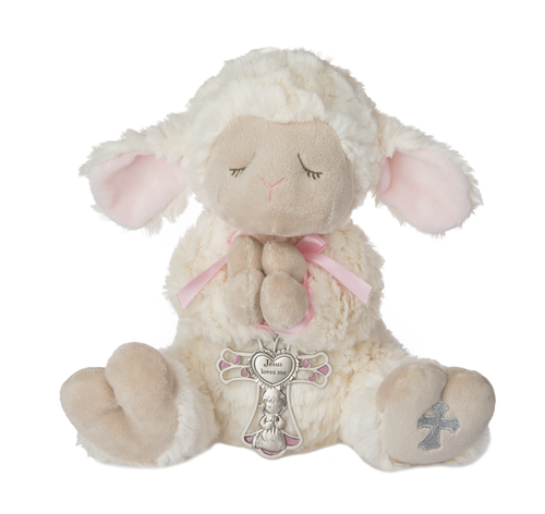 Plush Lamb with Crib Cross