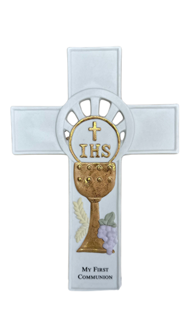 First Holy Communion Chalice Wall Cross