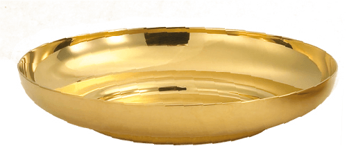 24K Gold-Plated Bowl Paten - High Polish Finish 