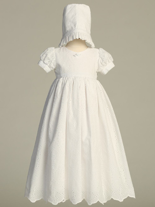 Lisette, Embroidered Cotton Eyelet Gown
