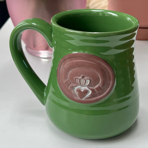 Claddagh "Friendship, Loyalty, Love" Pottery Mug
