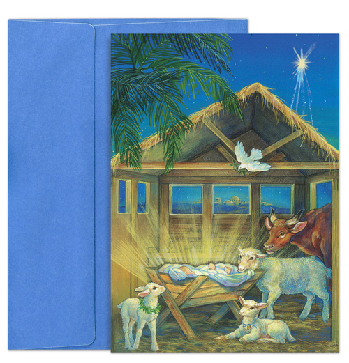  Away in the Manger Boxed Christmas Cards - 16ct