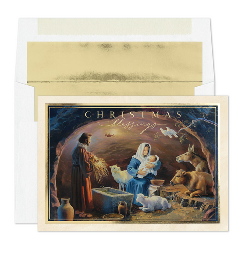 Holy Serenity Boxed Christmas Cards - 16ct