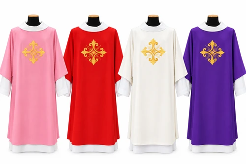 Embroidered Primavera Fabric Dalmatic with Inside Stole