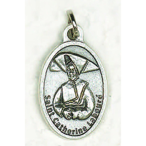 St. Catherine Laboure Oxidized Medal 