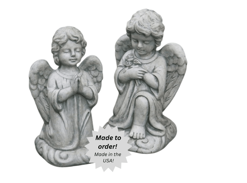 Sweet Blessings Outdoor Cement Garden Angel - 13"