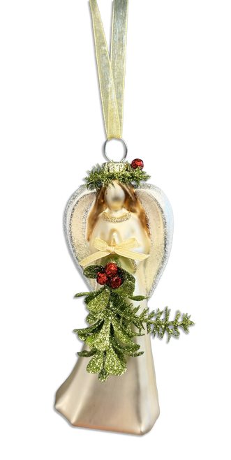 Vintage Glass Angel Ornament