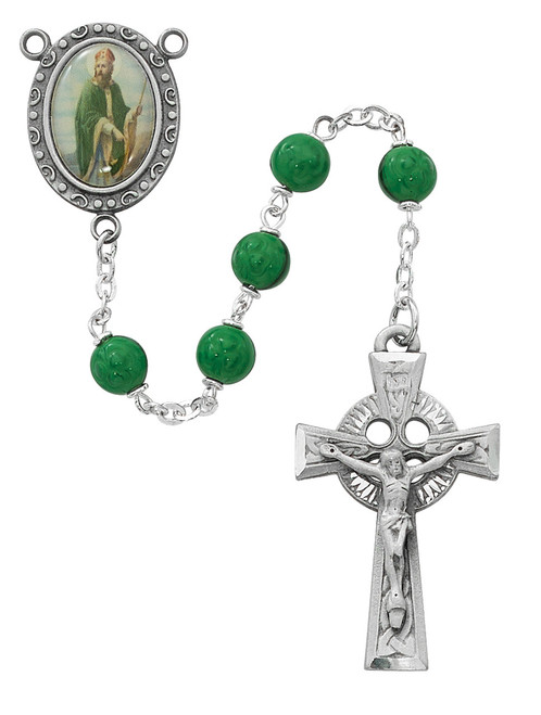 7MM Green St. Patrick Rosary 