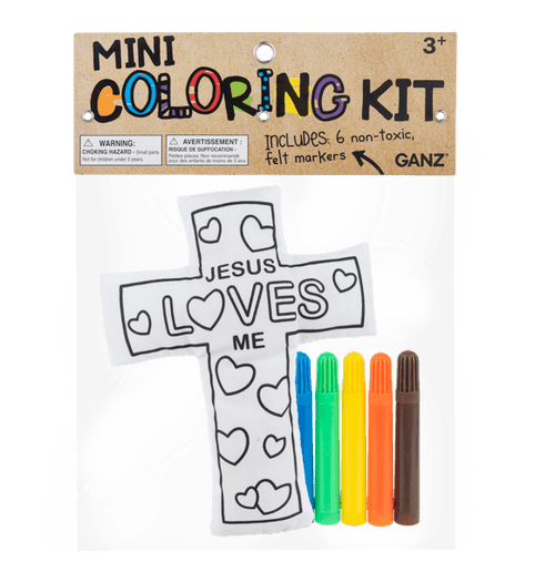 Color-Your-Own Jesus Loves Me Cross - 7-Piece Set 