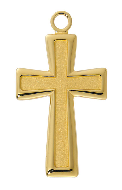 Gold-Over Sterling Silver Flared Cross 