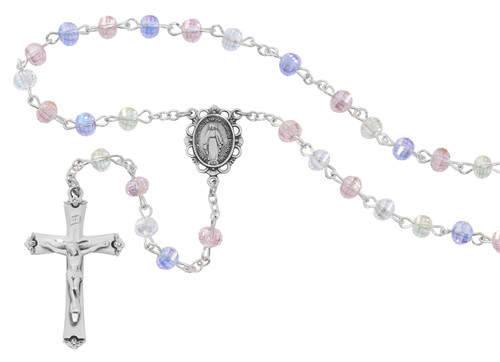 6MM Multi-Color Tin Cut Rosary 
