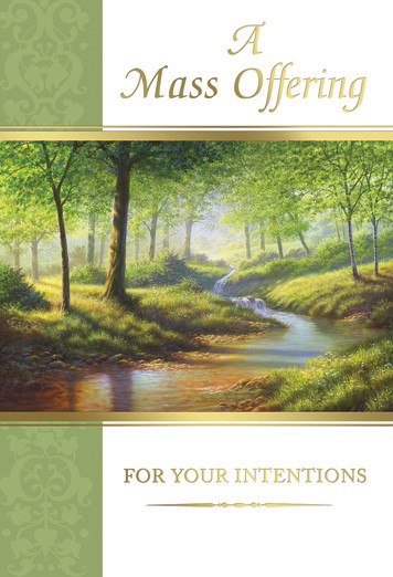 For Your Intentions Living Mass Cards - For Church Use Only