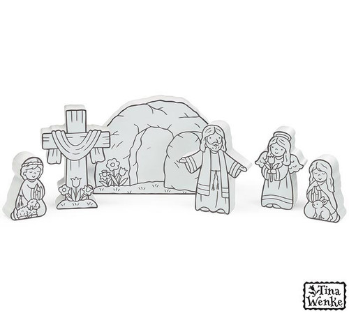 Color-Your-Own “He Is Risen” Easter Story Set