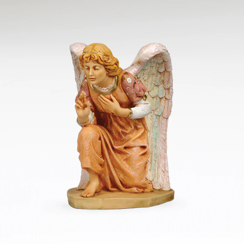 Fontanini Kneeling Angel Statue - 27"