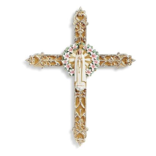 Our Lady of Fatima Wall Cross - 10.25"