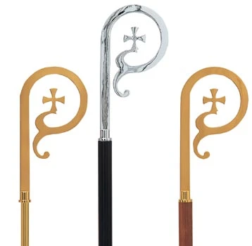 Bishop Crozier with Bright Shaft – Satin Finish – 72"