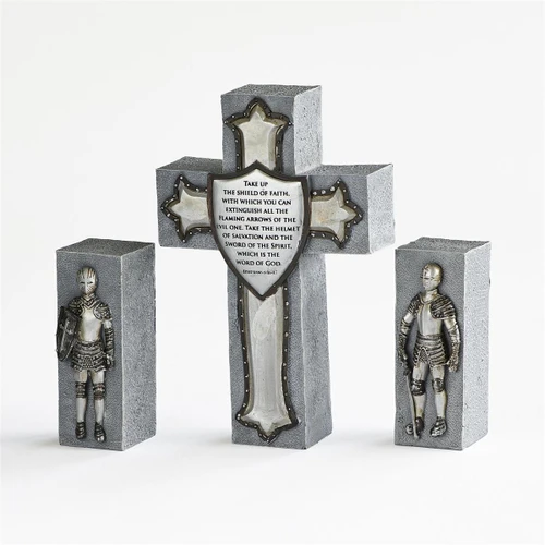 Armor of God Block Cross Set - 3-Piece Set 