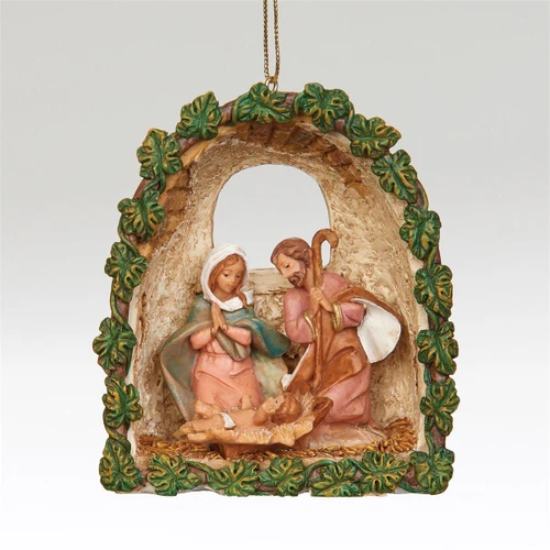 Fontanini Holy Family in Grotto Ornament 