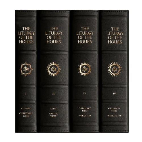 The Liturgy of the Hours, Second Edition by Word on Fire – Premium Leather – Set of 4 Volumes (Standard Print)