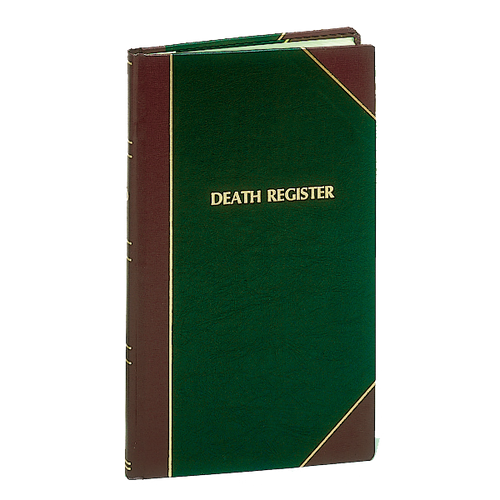 Death Register - Small or Standard Edition