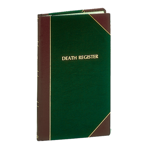 Death Register - Small or Standard Edition