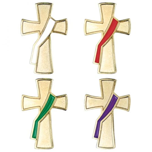 Gold-Plated Deacon Cross Pins 