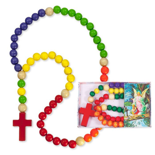 Children's Multicolored Wooden First Rosary