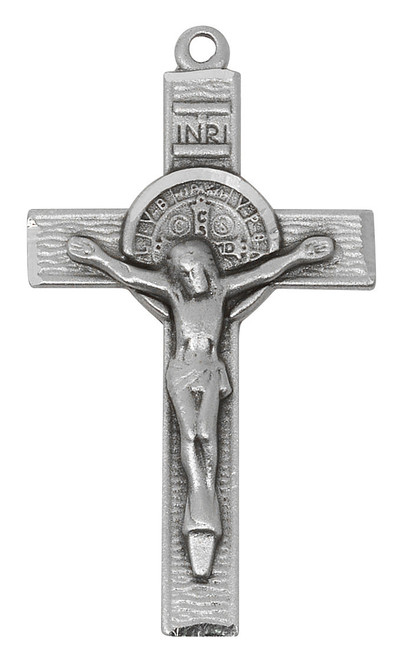 Antique Silver St. Benedict Crucifix Pendant