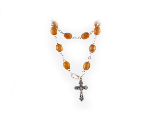 One Decade Chaplet made of Olive Wood Beads