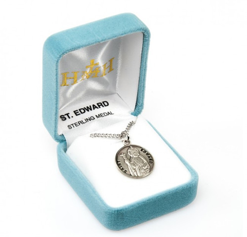 Sterling Silver Round St Edward Medal