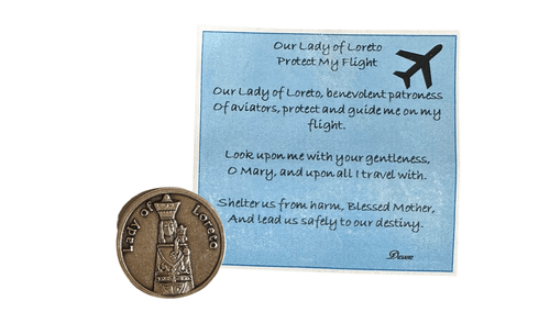 Prayer Card and Token; Our Lady of Loreto - Patron of Air Travel Prayer Card and Token; Our Lady of Loreto - Patron of Air Travel