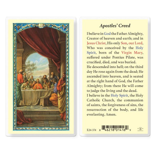 Apostle's Creed Laminated Holy Card 