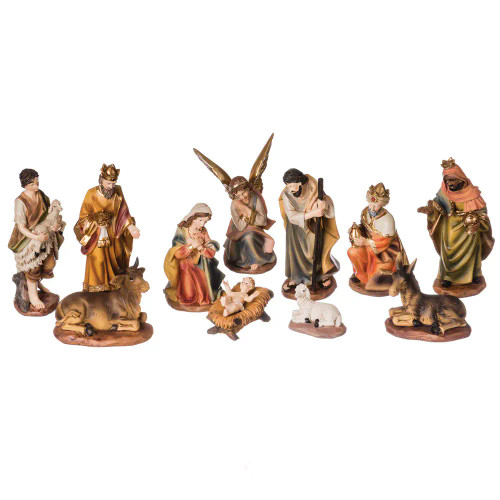 11pc Colored Nativity Set - 6"